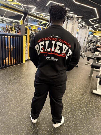 baggy sweater & Loose pants   Black edition